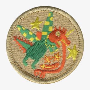 Imaginary Dragon Patrol Patch - embroidered 2 in round by ClassB