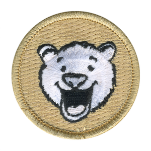 Happy White Bear Patrol Patch - embroidered 2 in round by ClassB