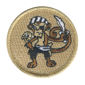 Monkey Pirate Patrol Patch - embroidered 2 in round by ClassB