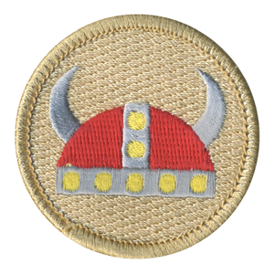 Viking Helmet Patrol Patch - embroidered 2 in round by ClassB