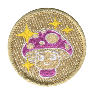 Pink Mushroom Patrol Patch - embroidered 2 in round by ClassB