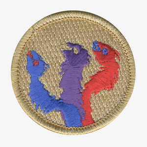 Three Headed Dragon Patrol Patch - embroidered 2 in round by ClassB