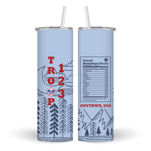 BSA troop Water Bottle with BSA Troop Facts and BSA Logo BSA troop Water Bottle with BSA Troop Facts and BSA Logo