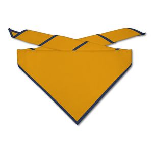 Blank Gold Neckerchief With Navy Piped Edge Blank Gold Neckerchief With Navy Piped Edge