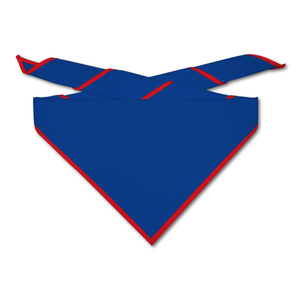 Blank Royal Neckerchief With Red Piped Edge Blank Royal Neckerchief With Red Piped Edge