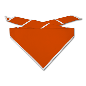Blank Orange Neckerchief with White Piped Edge Blank Orange Neckerchief with White Piped Edge