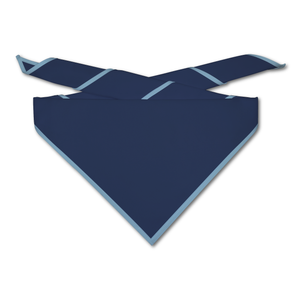 Blank Navy Neckerchief with Light Blue Piped Edge Blank Navy Neckerchief with Light Blue Piped Edge