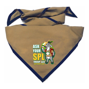 Scouts BSA Neckerchief with Ask Your SPL Goat Design Scouts BSA Neckerchief with Ask Your SPL Goat Design