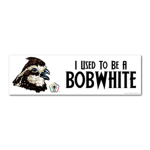 Wood Badge Bumper Sticker with Wood Badge Realistic Bobwhite Critter and Wood Badge Logo