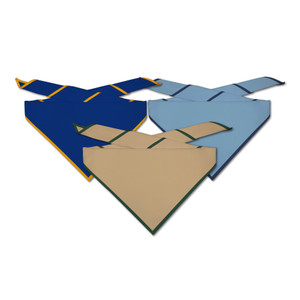 Blank Scout Neckerchief with color piping - 3 scout neckerchiefs shown Blank Scout Neckerchief with color piping - 3 scout neckerchiefs shown