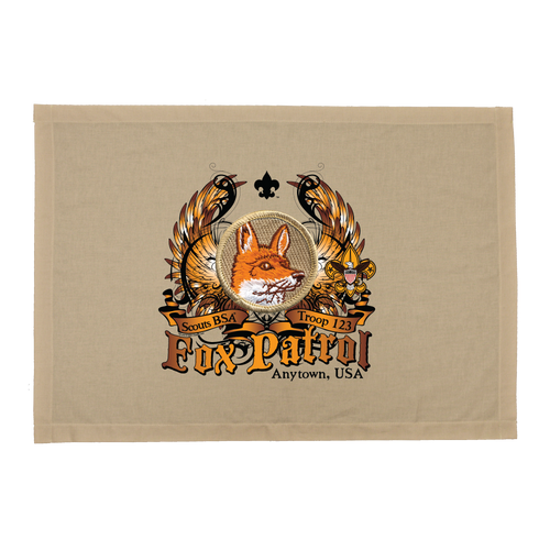 Fox Patrol Patch Flag with Colored Wings