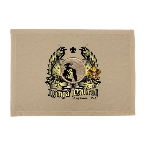 BSA Troop Patrol Patch Flag with Ninja Patrol Patch