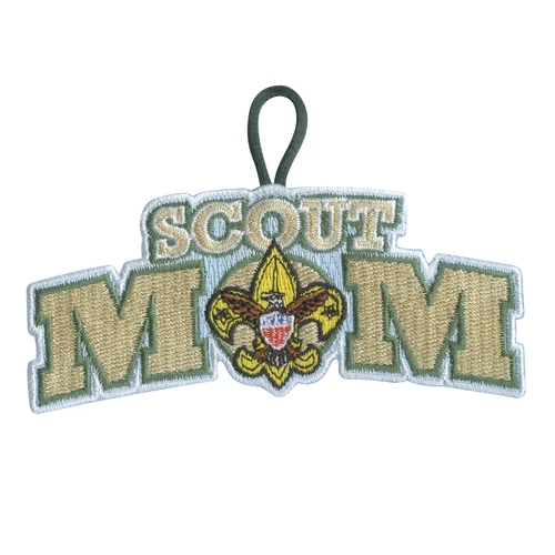 Scout Mom with Scouting Universal Emblem Embroidered Patch with loop