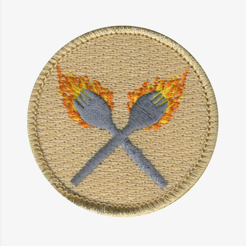 Flaming Sporks Patrol Patch - embroidered 2 in round by ClassB