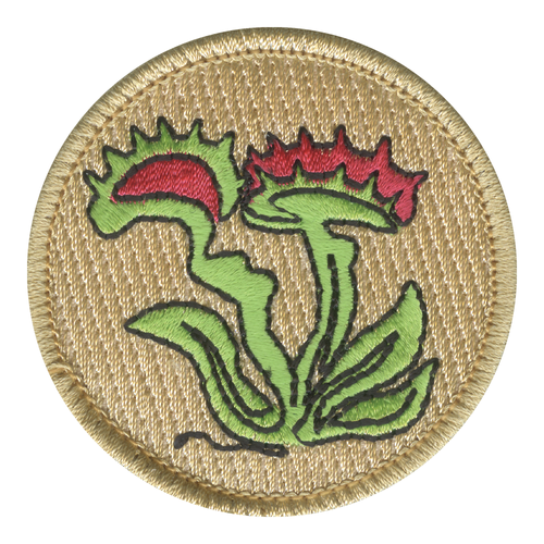 Venus Flytrap Patrol Patch - embroidered 2 in round