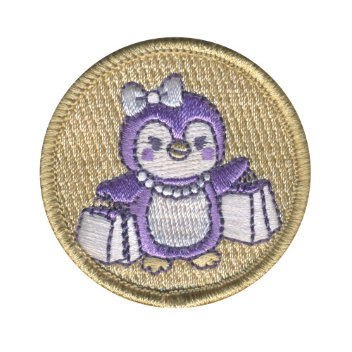 Preppy Penguins Patrol Patch - embroidered 2 in round