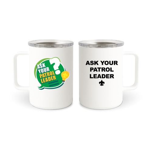 Ask your Patrol Leader 11oz Thermo Mug with Scouting America FDL - both sides