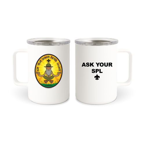 Ask your Senior Patrol Leader 11oz Thermo Mug with Scouting America FDL - both sides