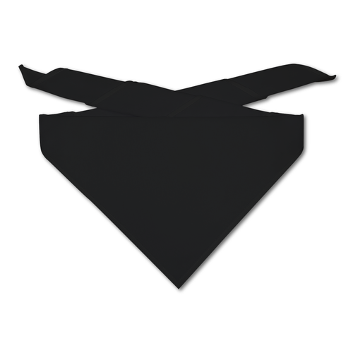 Blank Solid Black Neckerchief - Troop Size (B414 AZ 2)