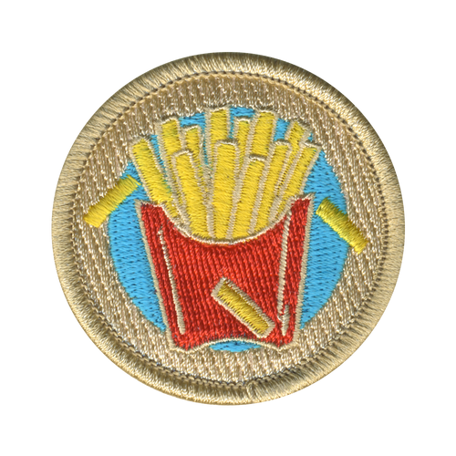 Falling Fries Patrol Patch - embroidered 2 in round