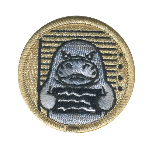 Manatee Mugshot Patrol Patch - embroidered 2 in round