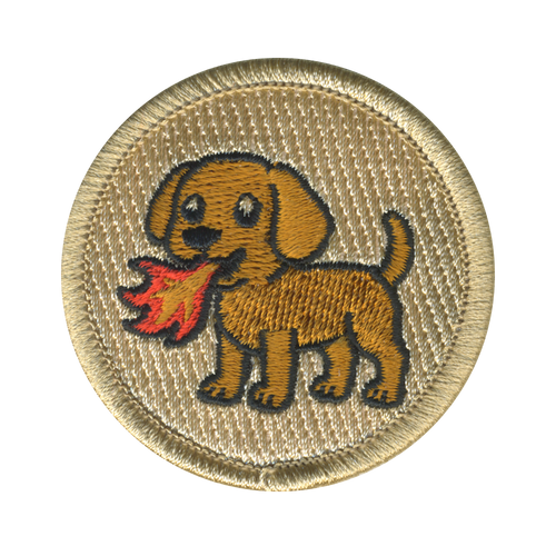 Flaming Puppies Patrol Patch - embroidered 2 in round