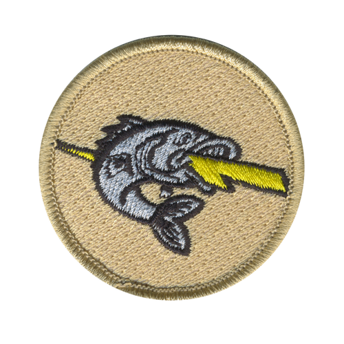 Lightning Fish Patrol Patch  - embroidered 2 in round