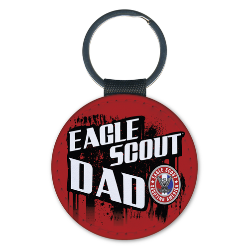 Eagle Scout Key Chain - Eagle Scout Dad Splatter Design