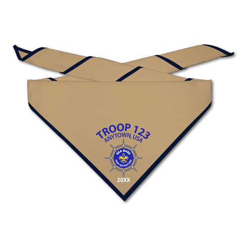 High Adventure Neckerchief - Sea Base Logo on light neckerchief