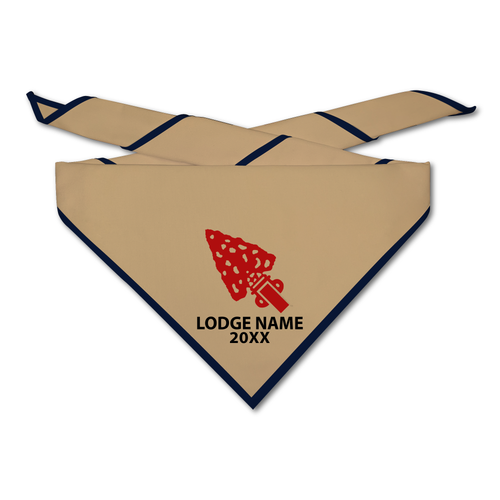 Order of the Arrow Neckerchief - OA Logo on light neckerchief