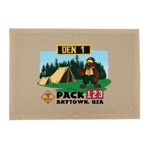 Cub Scout Pack Den Flag with Bear