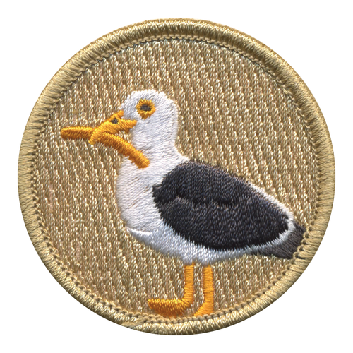 Seagull with Fry Patrol Patch - embroidered 2 in round
