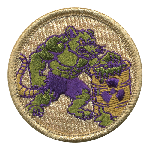 Radioactive Strong Rats Patrol Patch - embroidered 2 in round