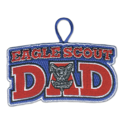 Eagle Scout Dad with Eagle Scout Badge Embroidered Patch - Front