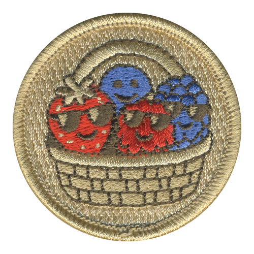 Basket of Berries Patrol Patch - embroidered 2 in round