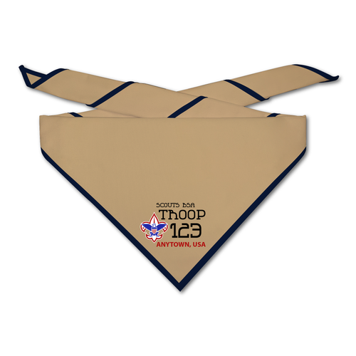 Scout Troop Neckerchief - Universal Modern Troop on Light Neckerchief