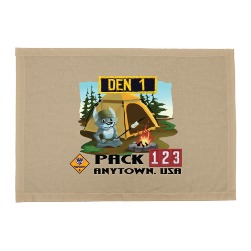 Cub Scout Pack Den Flag with Wolf