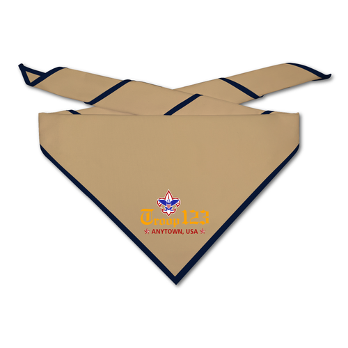 Scout Troop Neckerchief - Antique Modern Troop on Light Neckerchief