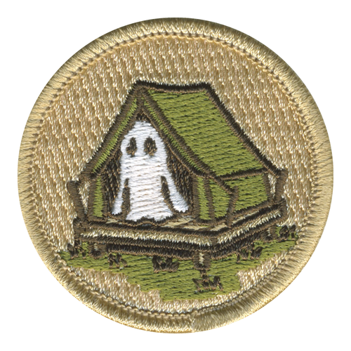 Camping Ghost Patrol Patch  - embroidered 2 in round