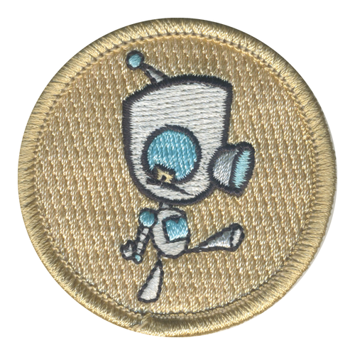 Whimsy Robot Patrol Patch - embroidered 2 in round