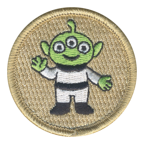 Friendly Alien Patrol Patch - embroidered 2 in round
