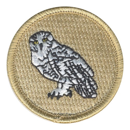 Snow Owl Patrol Patch - embroidered 2 in round