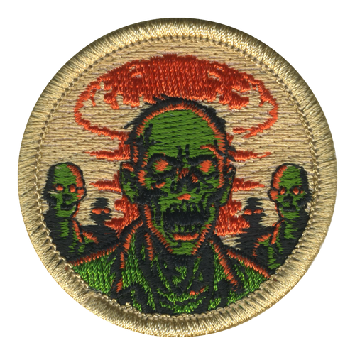 Zombie Explosion Patrol Patch - embroidered 2 in round