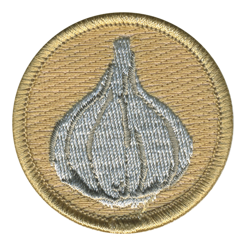 Garlic Patrol Patch - embroidered 2 in round