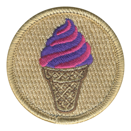 Swirl Cone Patrol Patch  - embroidered 2 in round