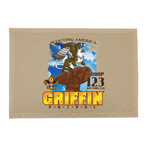 Troop Griffin Patrol Flag with Scouting America logo