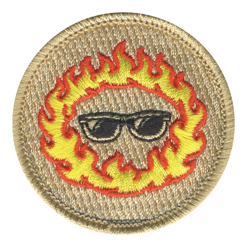 Ring of Fire with Sunglasses Patrol Patch - embroidered 2 in round