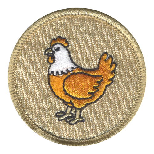 Orange Hen Patrol Patch - embroidered 2 in round