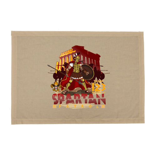 BSA Patrol Flag with Spartan Patrol Design with Universal Emblem