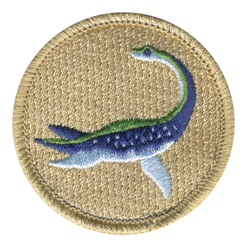 Pristine Plesiosaur Patrol Patch - embroidered 2 in round